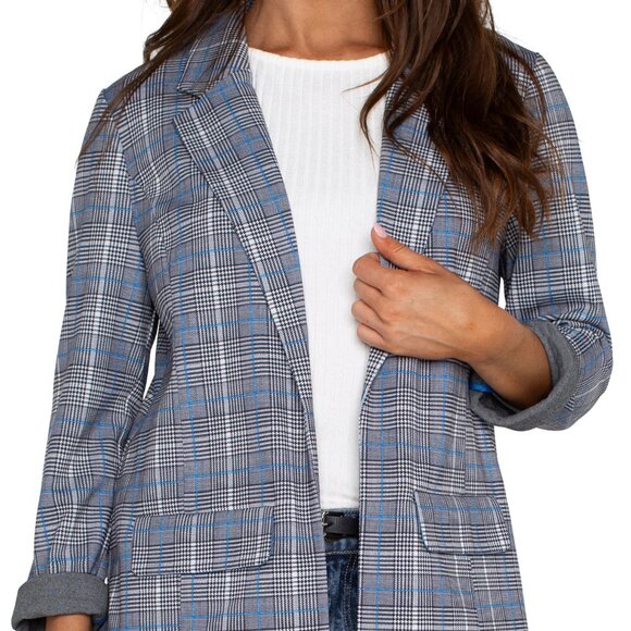 Liverpool Boyfriend Blazer Shadow Blue Plaid main image 0
